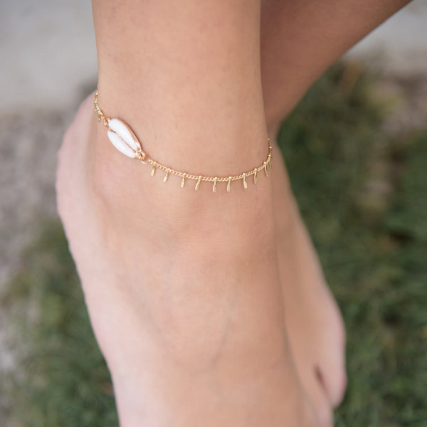 IMELDA - Accessorea Anklet Gold and White