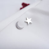 ROSA - Accessorea earrings silver star and moon