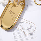 PERLA - Accessorea necklace Gold and white pearls