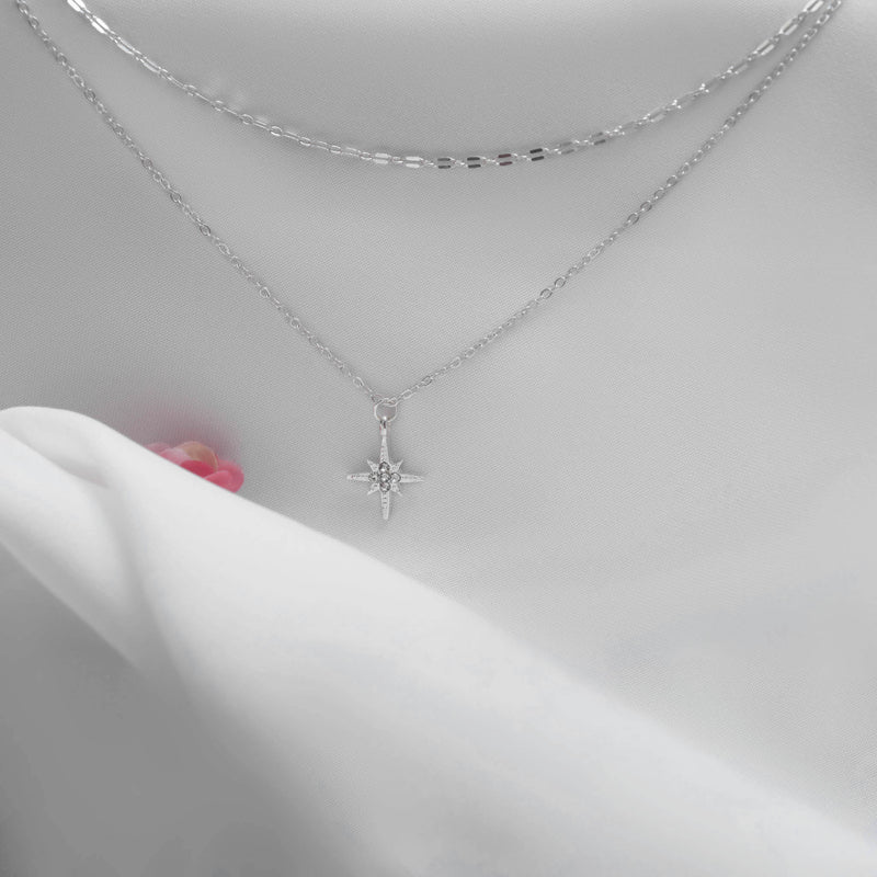 STELLA - Accessorea Necklace silver star christmas star