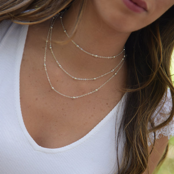 FILLIPPA - Accessorea Necklace Silver layers